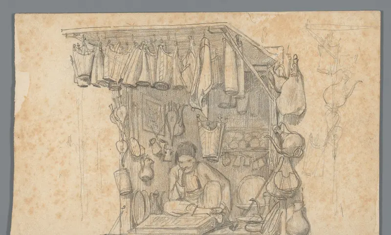Compositie met Egyptische koopman in zijn kraam Wall Art by Willem de Famars Testas - High-Resolution Digital Print