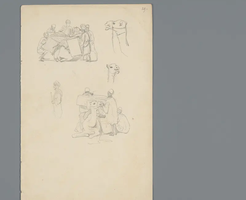 Compositie met kamelen en hun drijvers Wall Art by Willem de Famars Testas - High-Resolution Digital Print