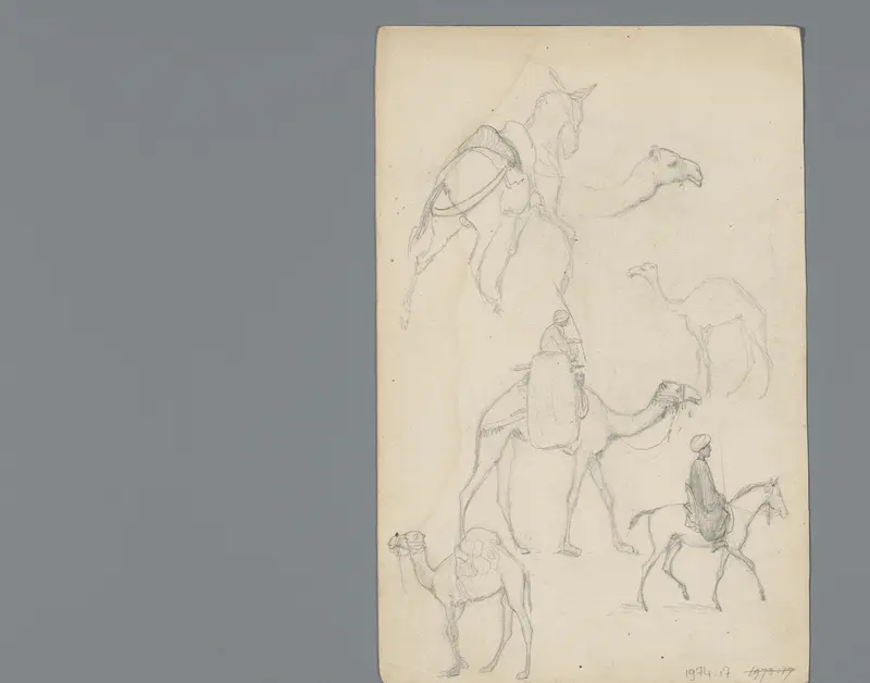 Compositie met kamelen Wall Art by Willem de Famars Testas - High-Resolution Digital Print