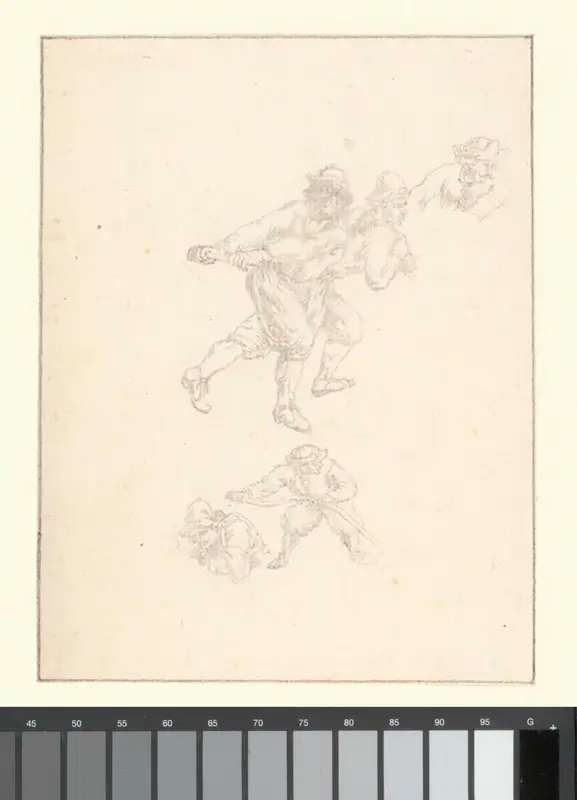 Compositie met zes brandweermannen Wall Art by Unknown - High-Resolution Digital Print