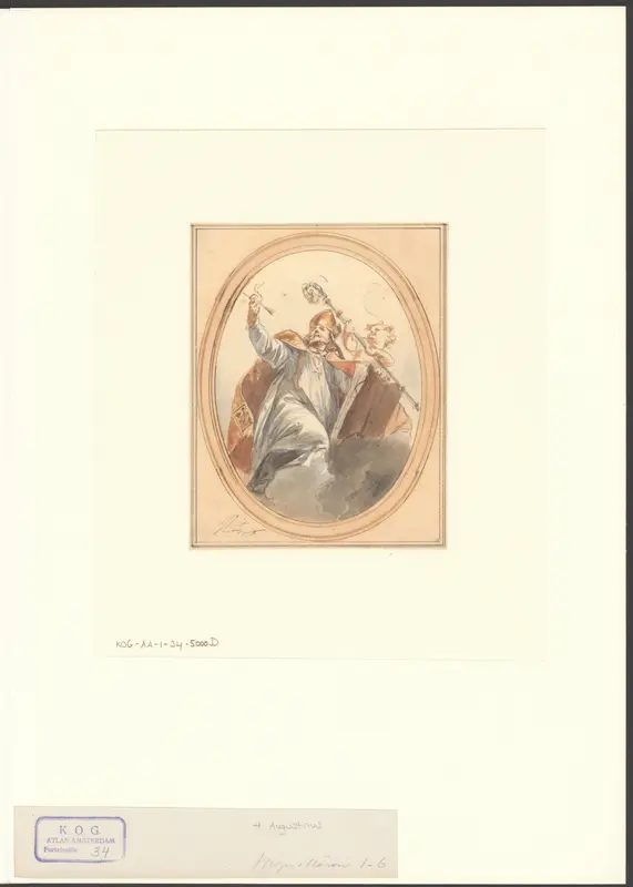 Compositie, mogelijk het plafond van de Mozes en Aäronkerk met de heilige Augustinus Wall Art by Unknown - High-Resolution Digital Print
