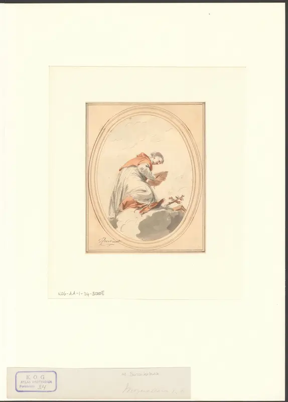 Compositie, mogelijk het plafond van de Mozes en Aäronkerk met de heilige Bonaventura Wall Art by Unknown - High-Resolution Digital Print
