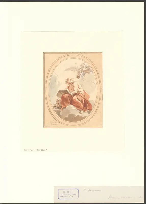 Compositie, mogelijk het plafond van de Mozes en Aäronkerk met de heilige Hieronymus Wall Art by Unknown - High-Resolution Digital Print