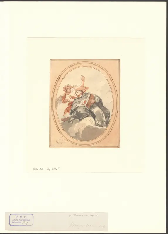 Compositie, mogelijk het plafond van de Mozes en Aäronkerk met de heilige Thomas van Aquino Wall Art by Unknown - High-Resolution Digital Print