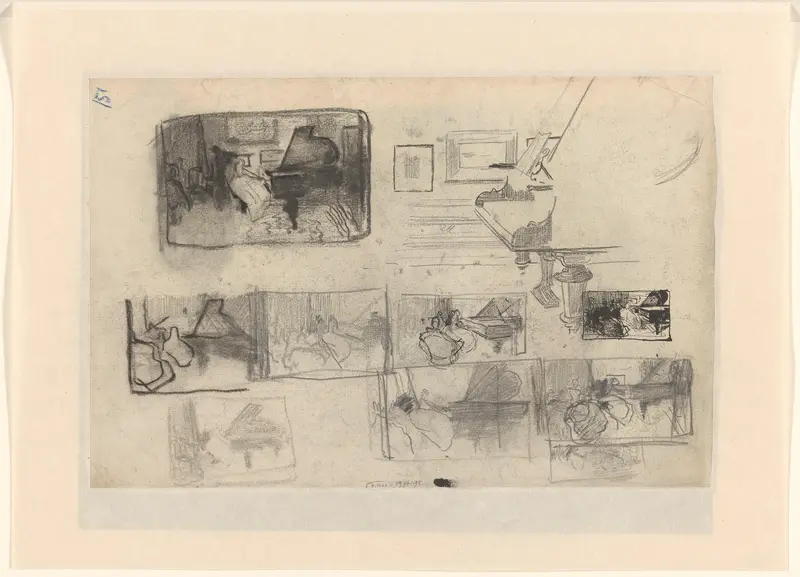 Compositie studies van een pianoconcert Wall Art by Bramine Hubrecht - High-Resolution Digital Print
