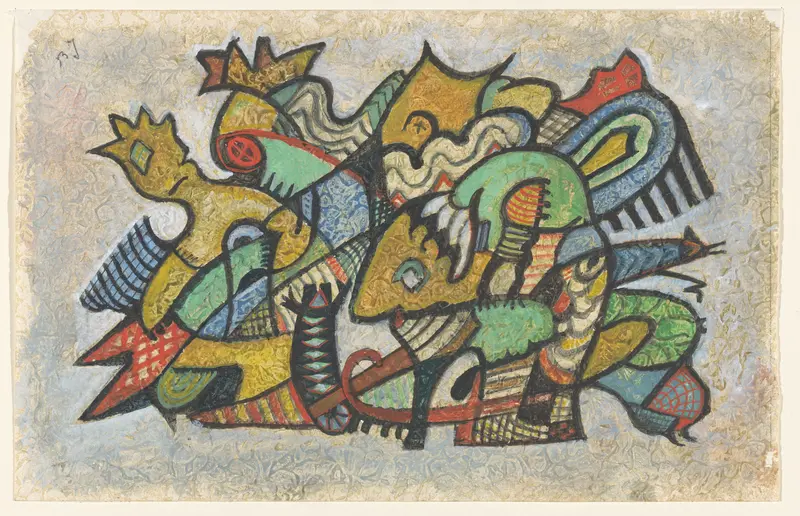 Compositie van verschillende objecten, waaronder vensters Wall Art by Bettina W. Jacometti - High-Resolution Digital Print