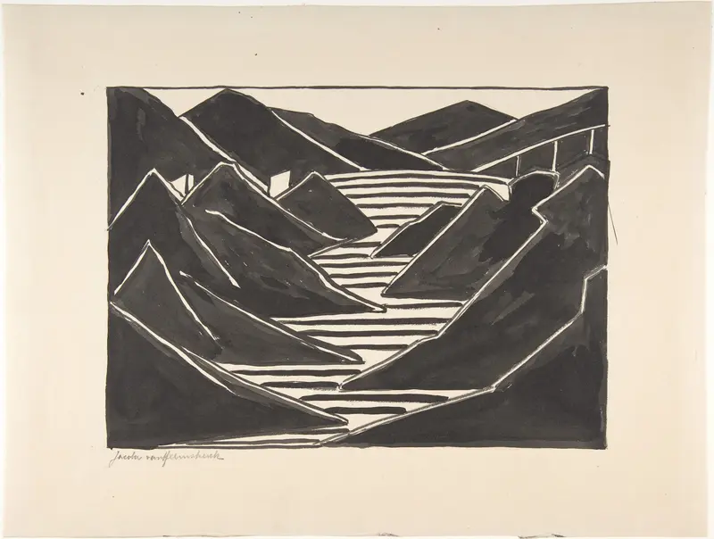 Composition (Fjord) Wall Art by Jacoba van Heemskerck - High-Resolution Digital Print