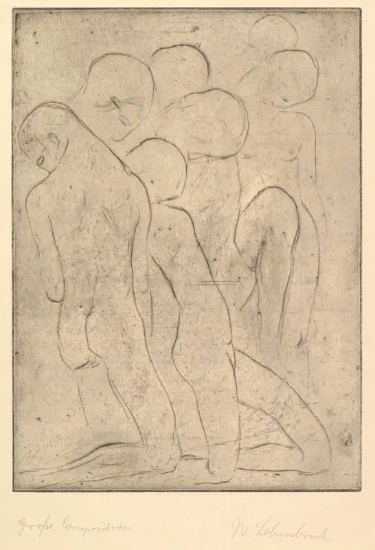 Composition (Große Komposition) Wall Art by Wilhelm Lehmbruck - High-Resolution Digital Print