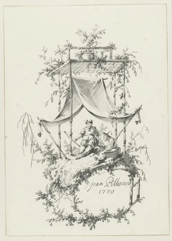 Composition in Chinoiserie style Wall Art by Jean Baptiste Pillement - High-Resolution Digital Print