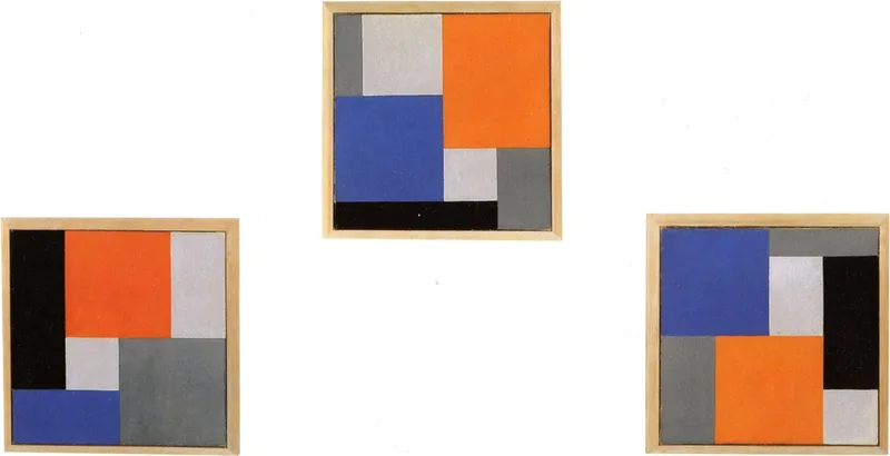 Composition XVIII in Three Parts Wall Art by Theo van Doesburg - High-Resolution Digital Print