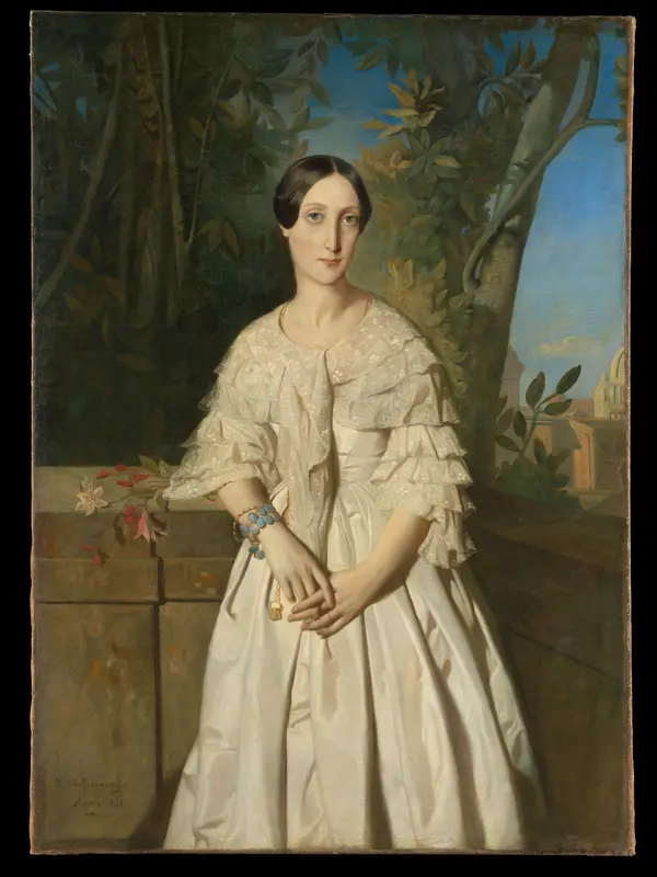 Comtesse de La Tour-Maubourg (Marie-Louise-Charlotte-Gabrielle Thomas de Pange, 1816–1850) Wall Art by Théodore Chassériau - High-Resolution Digital Print