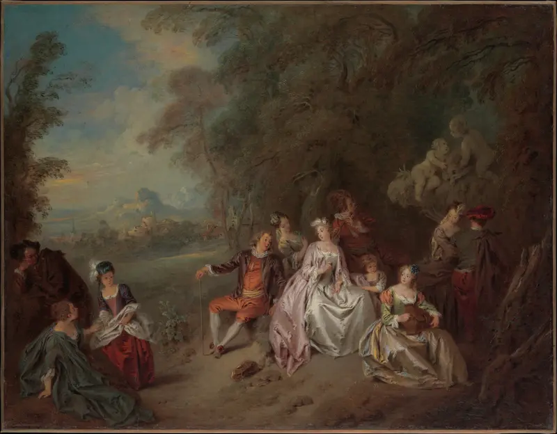 Concert Champêtre Wall Art by Jean-Baptiste Joseph Pater - High-Resolution Digital Print