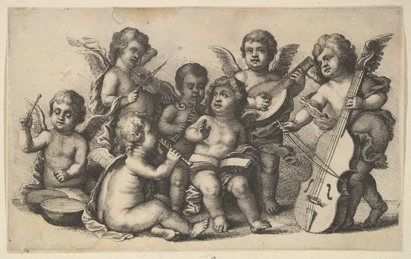 Concert of cherubs on Earth