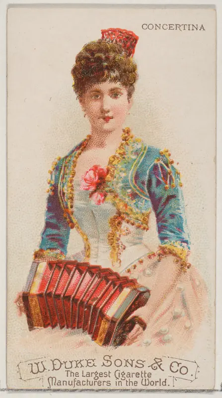 Concertina, from the Musical Instruments series (N82) for Duke brand cigarettes Wall Art by W. Duke, Sons & Co. - High-Resolution Digital Print