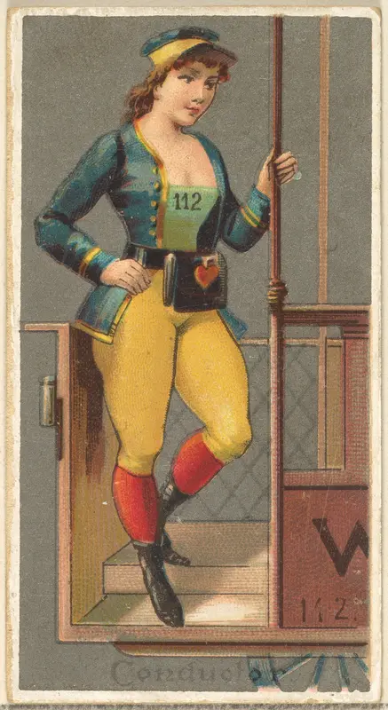 Conductor, from the Occupations for Women series (N166) for Old Judge and Dogs Head Cigarettes Wall Art by Goodwin & Company - High-Resolution Digital Print