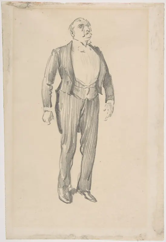 Conductor: study from life Wall Art by George Du Maurier - High-Resolution Digital Print