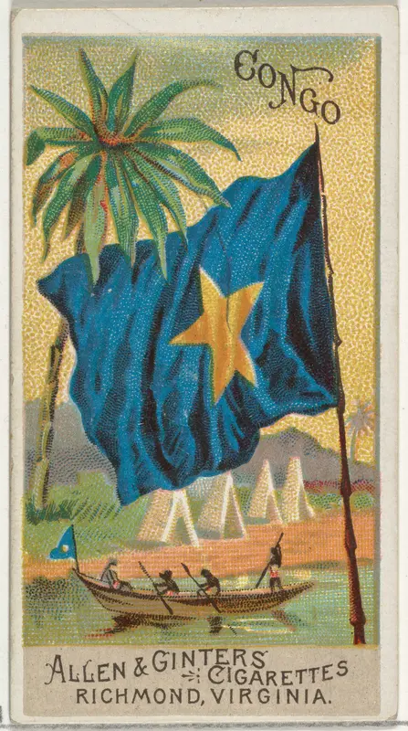 Congo, from Flags of All Nations, Series 2 (N10) for Allen & Ginter Cigarettes Brands Wall Art by Allen & Ginter - High-Resolution Digital Print