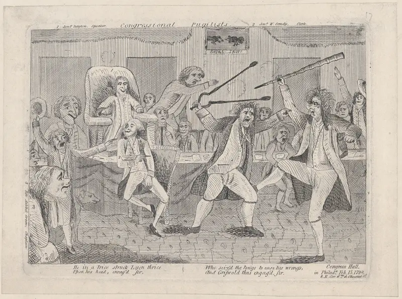 Congressional Pugilists Wall Art by Anonymous, American, 18th century - High-Resolution Digital Print