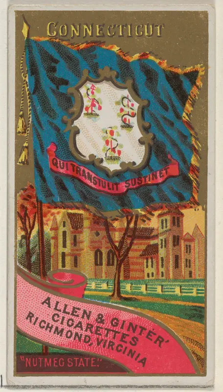 Connecticut, from Flags of the States and Territories (N11) for Allen & Ginter Cigarettes Brands Wall Art by Allen & Ginter - High-Resolution Digital Print