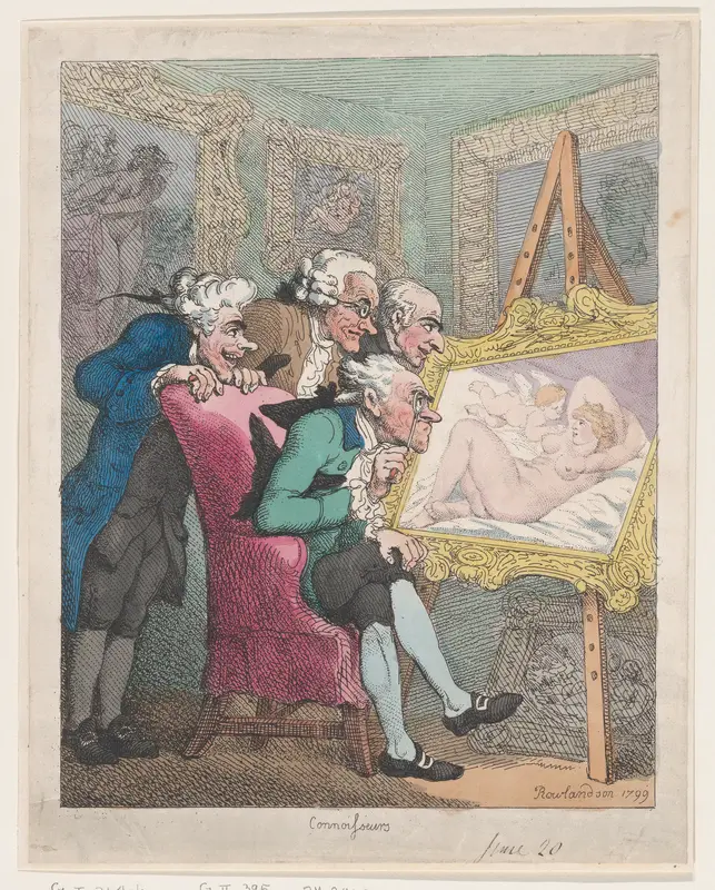 Connoisseurs Wall Art by Thomas Rowlandson - High-Resolution Digital Print