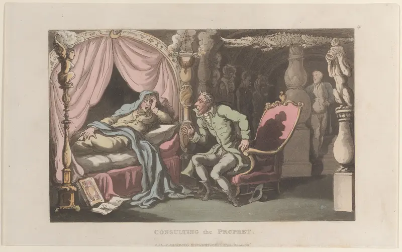 Consulting the Prophet, from "Journal of Sentimental Travels in the Southern Provinces of France, Shortly Before the Revolution" Wall Art by Thomas Rowlandson - High-Resolution Digital Print