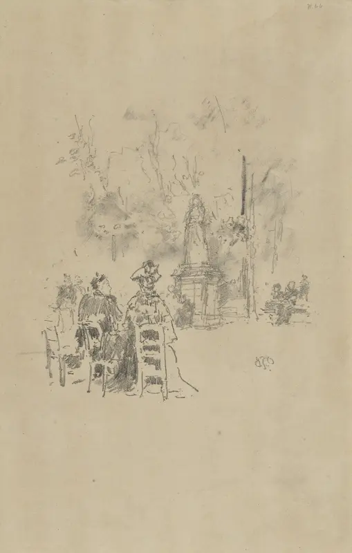 Conversatie in de Jardin du Luxembourg Wall Art by Thomas Robert Way - High-Resolution Digital Print
