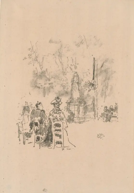 Conversation under the Statue, Luxembourg Gardens