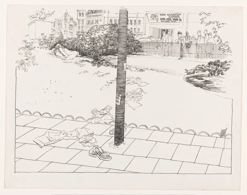 Copulerend paar in stadspark Wall Art by Unknown - High-Resolution Digital Print