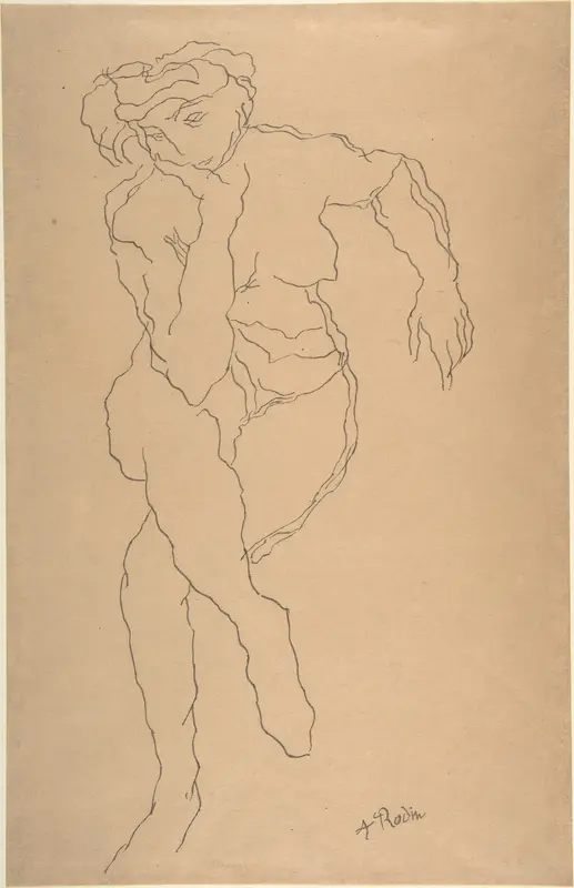 Copy after a reproduction of a Rodin drawing