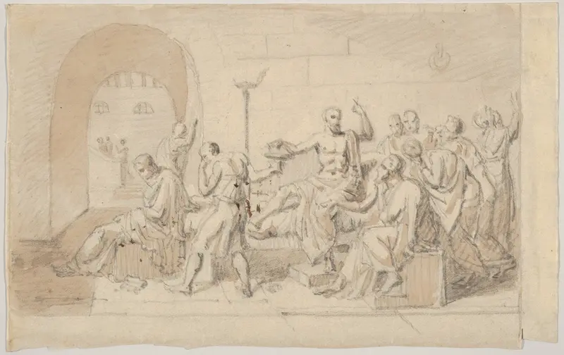 Copy after David's "The Death of Socrates" Wall Art by Anonymous, French, 19th century - High-Resolution Digital Print
