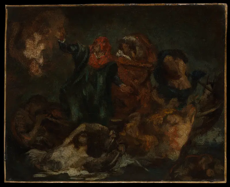 Copy after Delacroix's "Bark of Dante" Wall Art by Edouard Manet - High-Resolution Digital Print