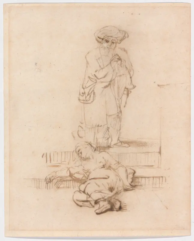 Copy after the Levite and the Violated Woman Wall Art by Follower of Rembrandt van Rijn - High-Resolution Digital Print