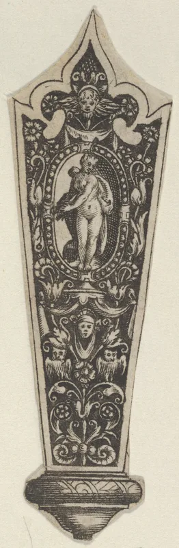 Copy of a Design for a Knife Handle with the Death of Lucretia Wall Art by Johann Theodor de Bry - High-Resolution Digital Print