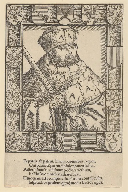 Copy of John Frederic the Magnanimous, in Electoral Robes Wall Art by Lucas Cranach the Younger and Workshop - High-Resolution Digital Print