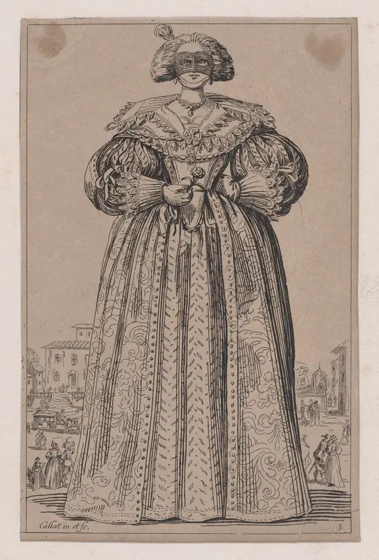 Copy of La Dame au Masque (The Lady Wearing a Mask), from "La Noblesse" (The Nobility) Wall Art by Anonymous - High-Resolution Digital Print