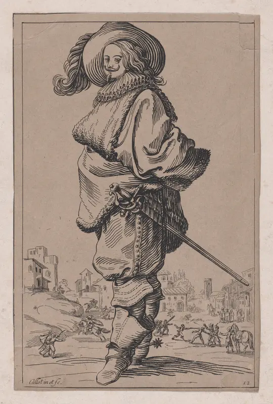 Copy of Le Gentilhomme au Plastron de Fourrure (The Gentleman with a Shirt Front of Fur), from "La Noblesse" (The Nobility) Wall Art by Anonymous - High-Resolution Digital Print