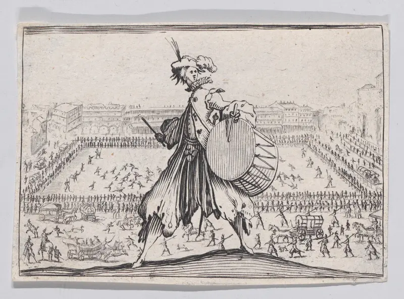 Copy of Le Jeu de Paume sur la Place Sainte-Croix, a Florence (The Tennis Game at the Piazza Santa Croce, in Florence), from "Les Caprices" Wall Art by Anonymous - High-Resolution Digital Print