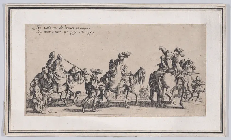 Copy of Les Bohémiens en Marche, pièce aussi appelée L'Avant-Garde (The Gypsies Travelling, piece also called The Advance Gard), from "Le Bohémiens..." Wall Art by Anonymous - High-Resolution Digital Print