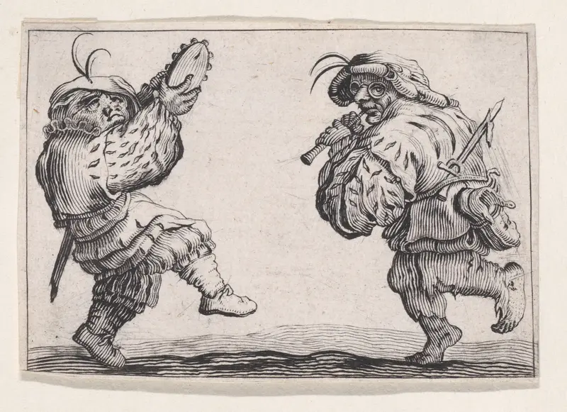 Copy of Les Danseurs a la Flute et au Tambourin (Dancers with the Flute and the Tambourine), from "Les Caprices" Wall Art by Anonymous - High-Resolution Digital Print