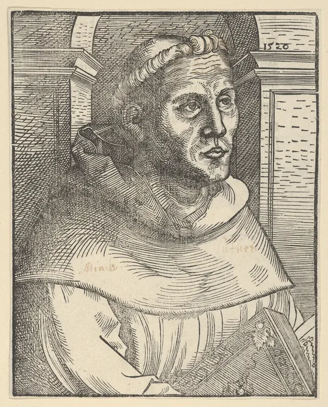Copy of Luther as an Augustinian Friar, Half Length Wall Art by Anonymous, German, 16th century - High-Resolution Digital Print