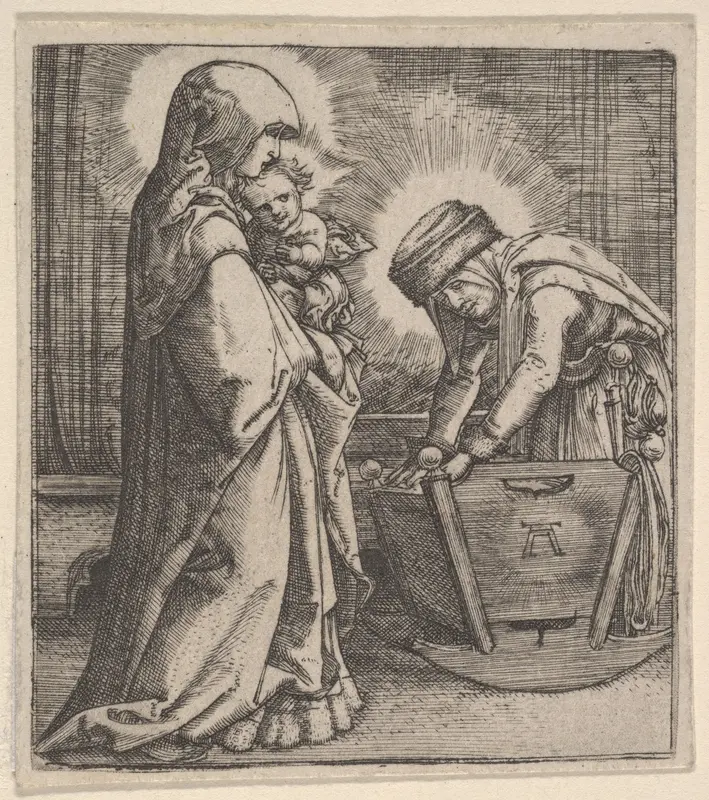 Copy of The Virgin and Child with Saint Anne at the Cradle Wall Art by Albrecht Altdorfer - High-Resolution Digital Print