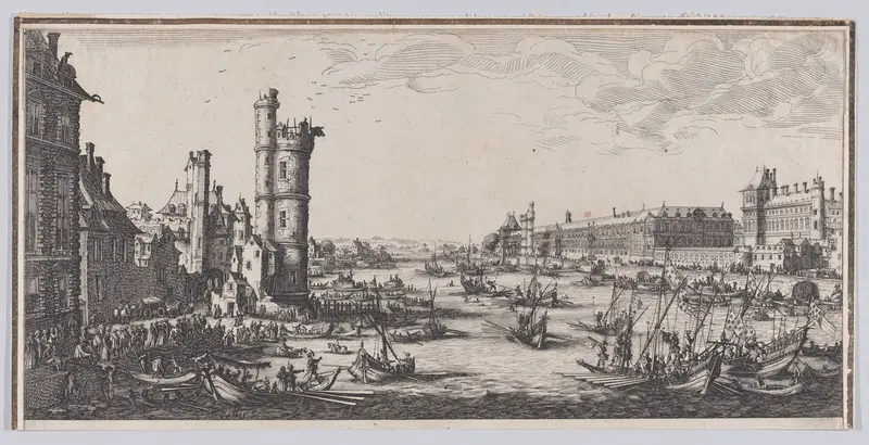 Copy of Vue du Louvre (View of the Louvre), from "Les Deux Grandes Vues de Paris" (The Two Large Views of Paris) Wall Art by Anonymous - High-Resolution Digital Print