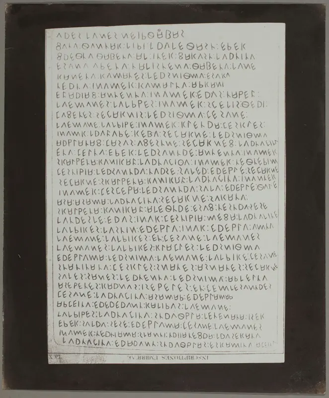 Copy Print From "Celebrated Inscriptions Ancient Eugubine Tablets" by William Henry Fox Talbot - High-Resolution Digital Print