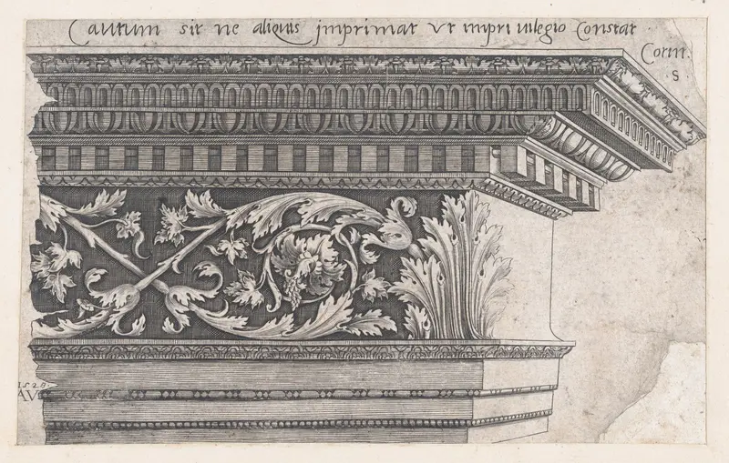 Corinthian Entablature, from "Speculum Romanae Magnificentiae"