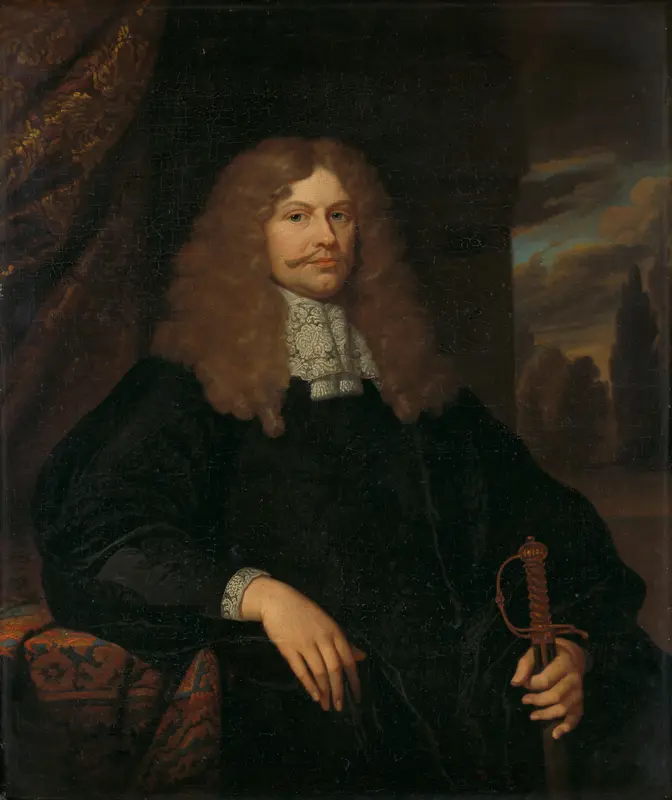 Cornelis Backer (1633-81). Raad, schepen en kolonel der burgerij te Amsterdam Wall Art by Caspar Netscher - High-Resolution Digital Print