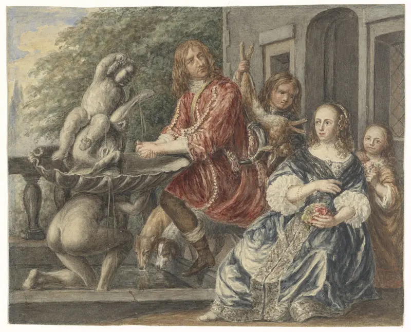 Cornelis de Wit en zijn familie Wall Art by Matthijs Maris - High-Resolution Digital Print
