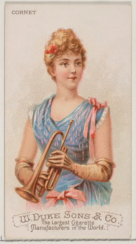 Cornet, from the Musical Instruments series (N82) for Duke brand cigarettes Wall Art by W. Duke, Sons & Co. - High-Resolution Digital Print