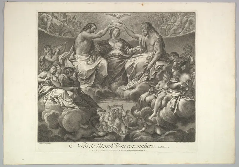Coronation of the Virgin Wall Art by Annibale Carracci - High-Resolution Digital Print