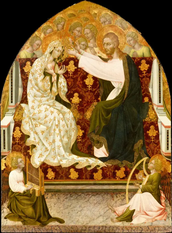 Coronation of the Virgin Wall Art by Giovanni di Paolo (Giovanni di Paolo di Grazia) - High-Resolution Digital Print