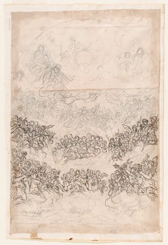 Coronation of the Virgin with the Heavenly Hosts Wall Art by Baldassarre Franceschini (il Volterrano) - High-Resolution Digital Print